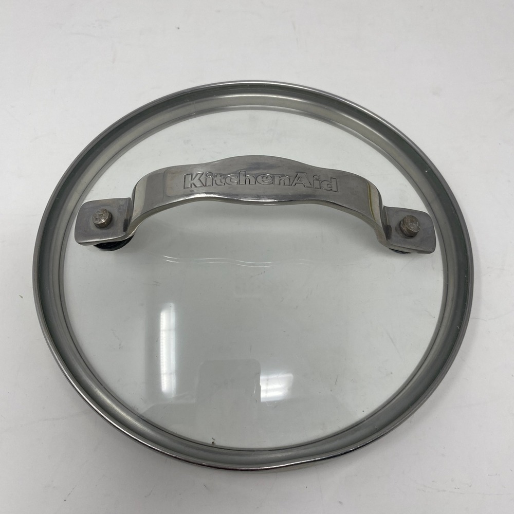 KitchenAid 7" Outer  / 6.25" Inner Replacement‎ Lid Glass Stainless Handle